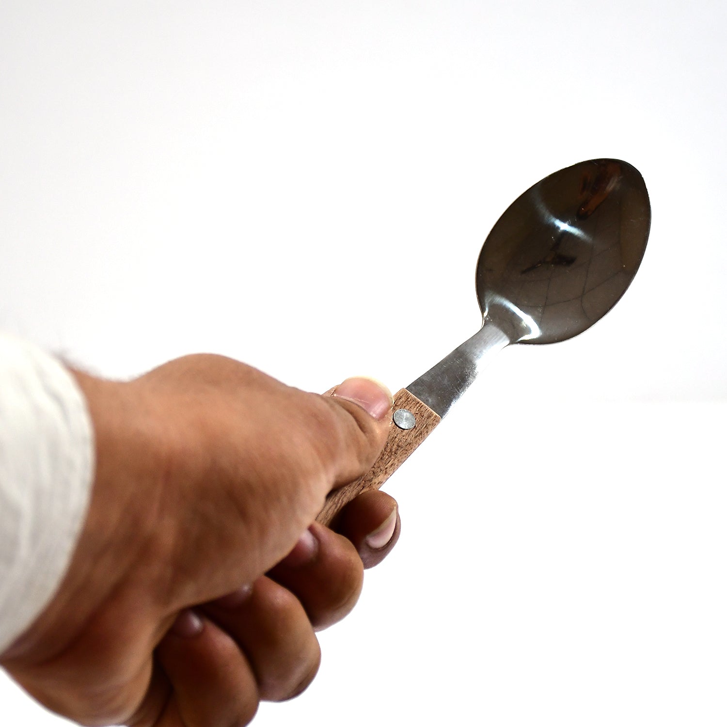 2709 STAINLESS STEEL WITH WOODEN HANDLE 1PC SPOON. SPOON FOR COFFEE, TEA, SUGAR, & SPICES. DeoDap 2709 STAINLESS STEEL WITH WOODEN HANDLE 1PC SPOON. SPOON FOR COFFEE, TEA, SUGAR, & SPICES. DeoDap